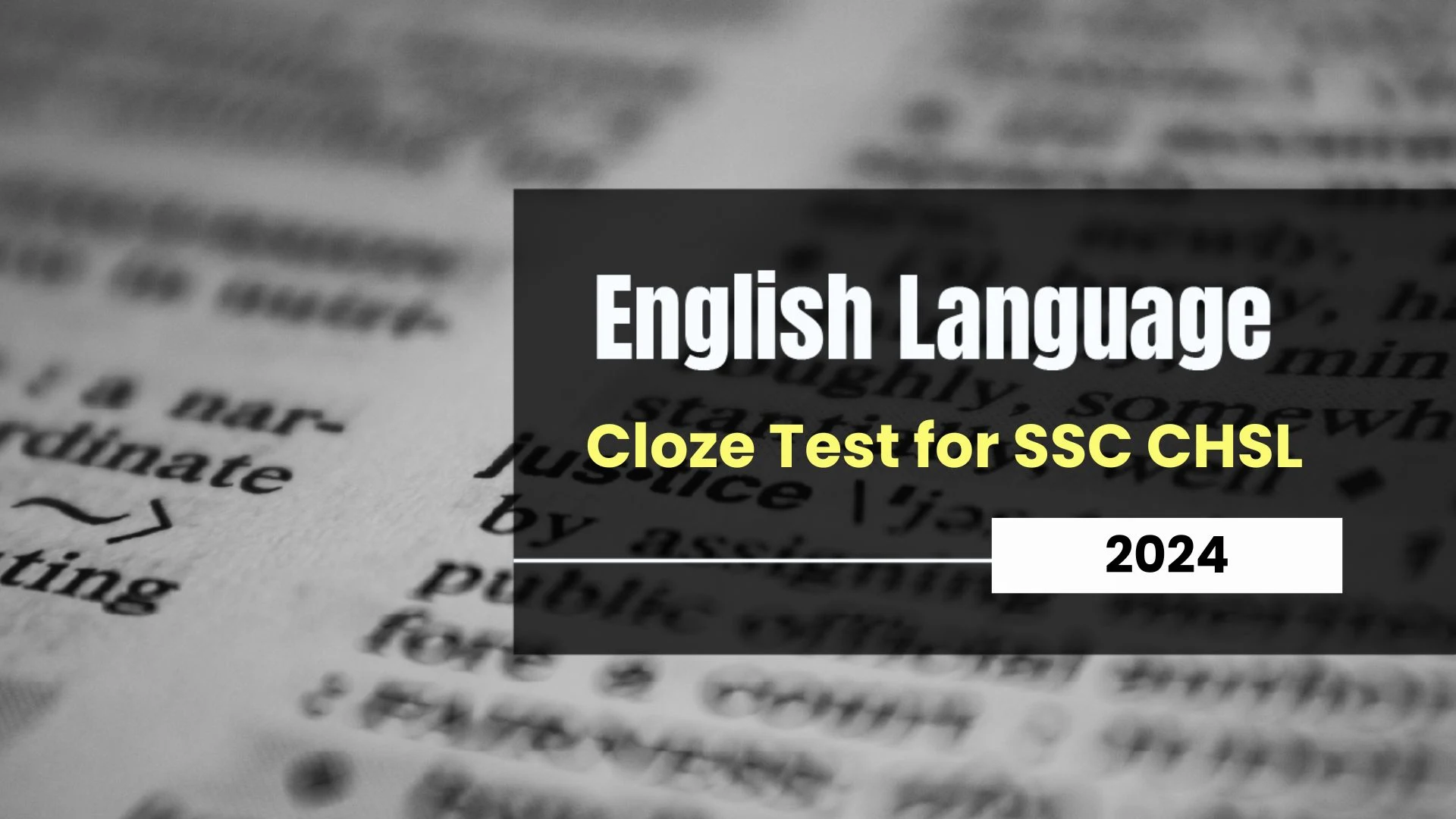 Cloze Test For SSC CHSL 2024 - Practice Questions