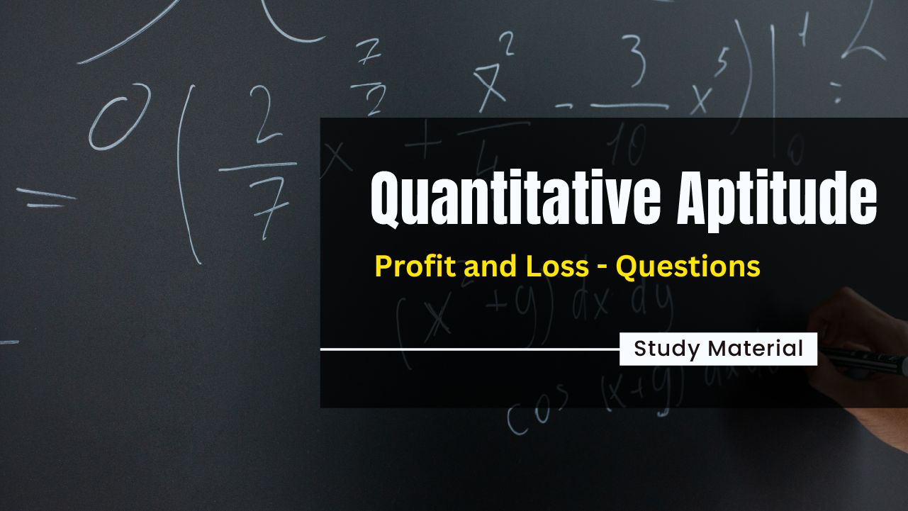 Profit and Loss Questions with detailed Solutions PDF