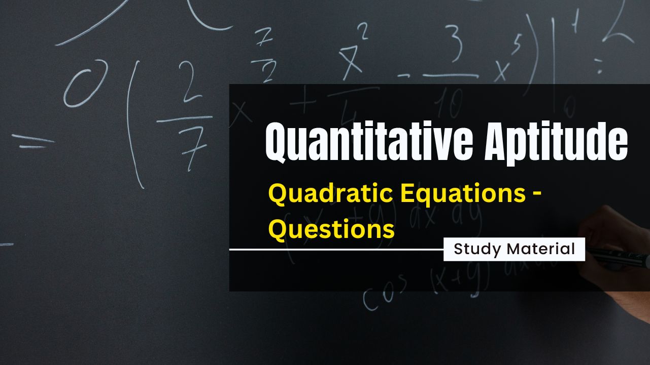 Quadratic Equations Questions PDF with detailed solutions