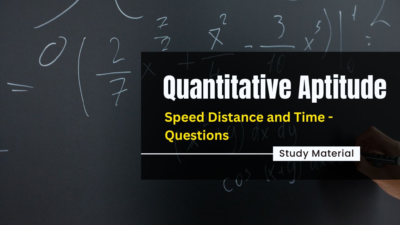 Speed Distance and Time Questions PDF with detailed Solutions