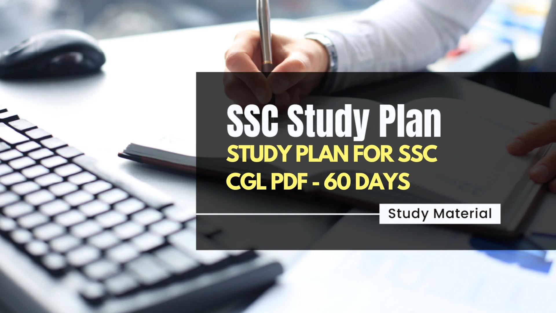 SSC CGL 2024 Study Plan 60 Days Timetable